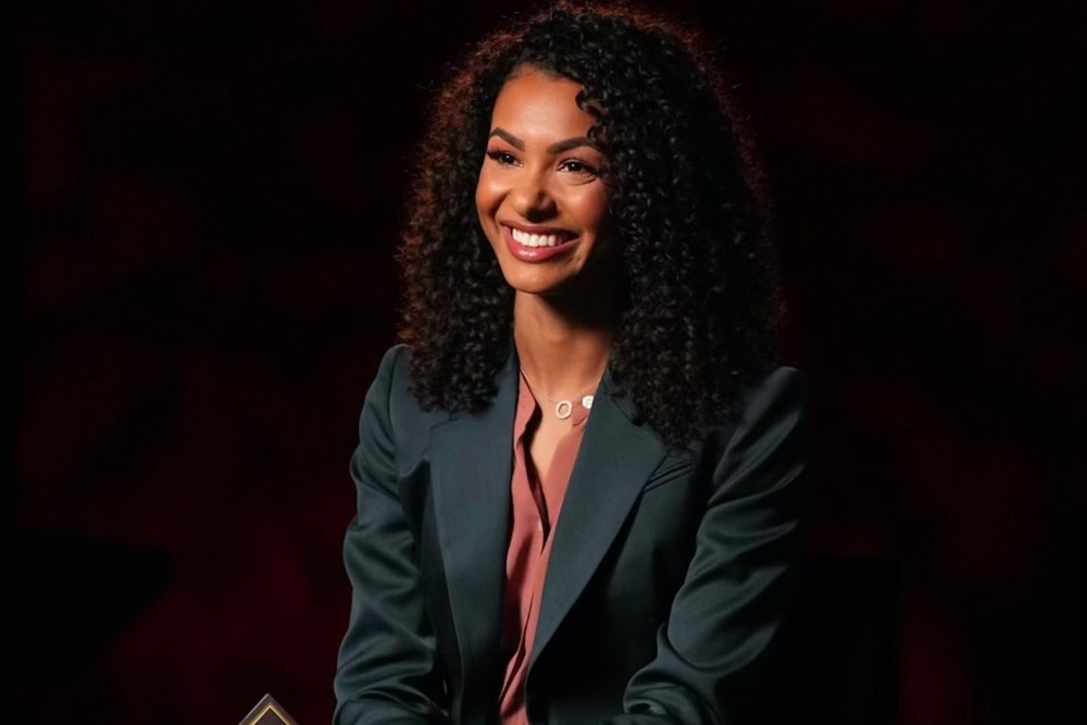 Malika Andrews at ESPN’s Los Angeles studio