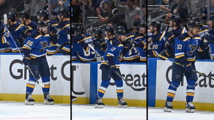 Cam Fowler skating for the Blues during the 2025 NHL Playoffs