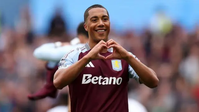 Aston Villa vs Fulham action at Villa Park