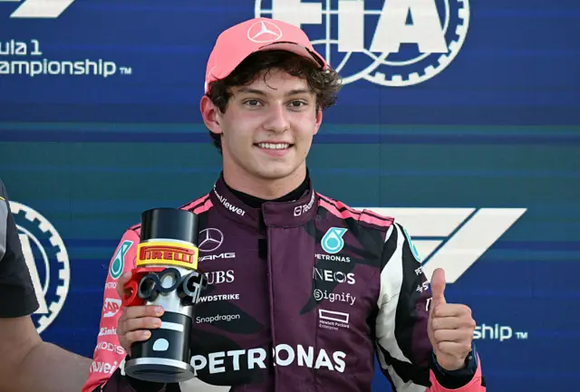 Cars speed through Hard Rock Stadium at F1 Miami Grand Prix