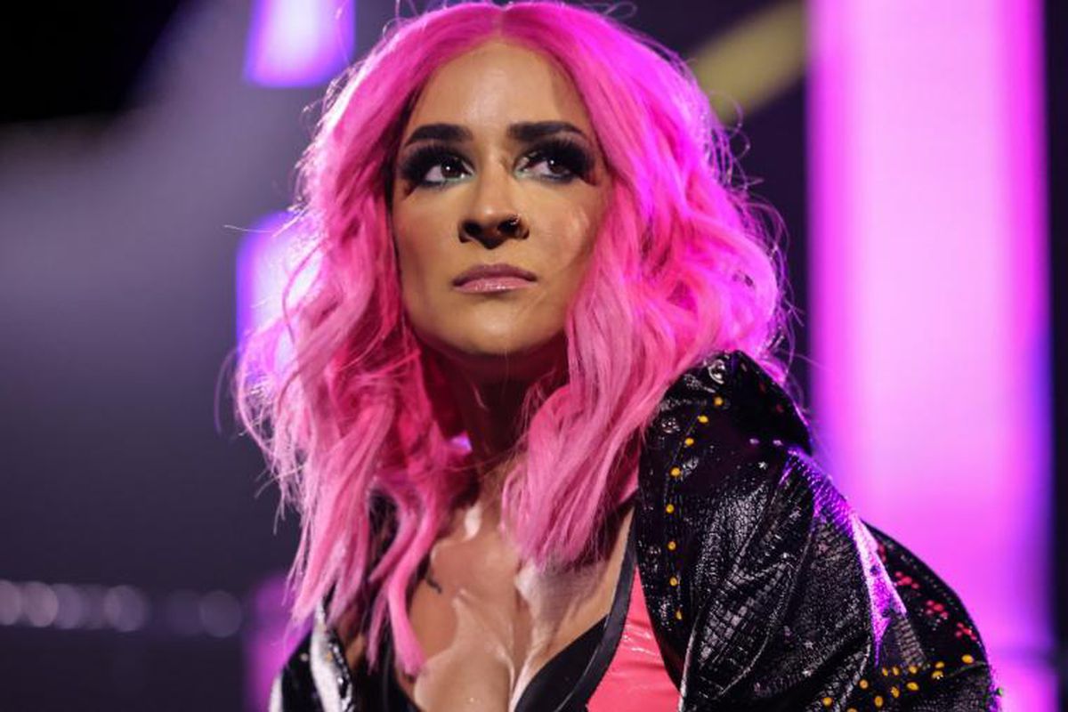 Zelina Vega celebrates her WWE United States Championship victory