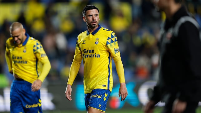 Celebración del gol de Hugo Duro en el U. D. Las Palmas - Valencia C. F.