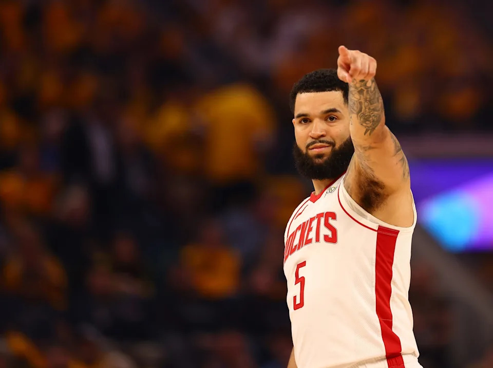 Fred VanVleet in action during Rockets playoff game