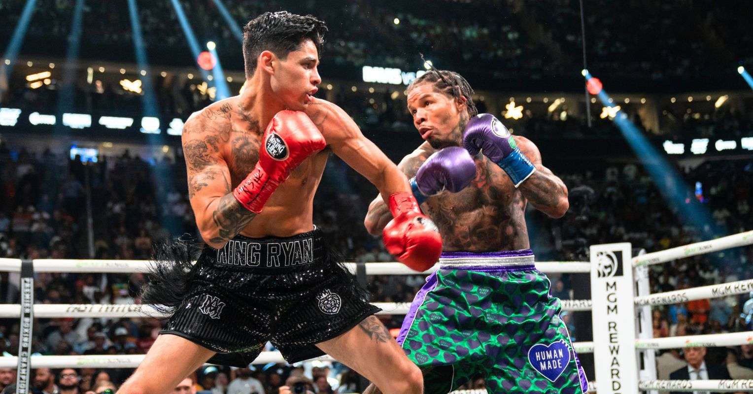 Gervonta Davis inside the boxing ring, showcasing his lightweight championship form