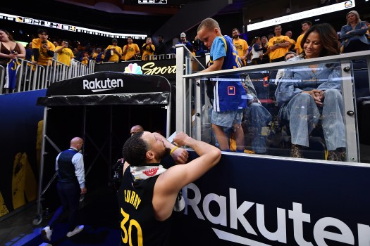 Quinten Post in playoff action for the Golden State Warriors