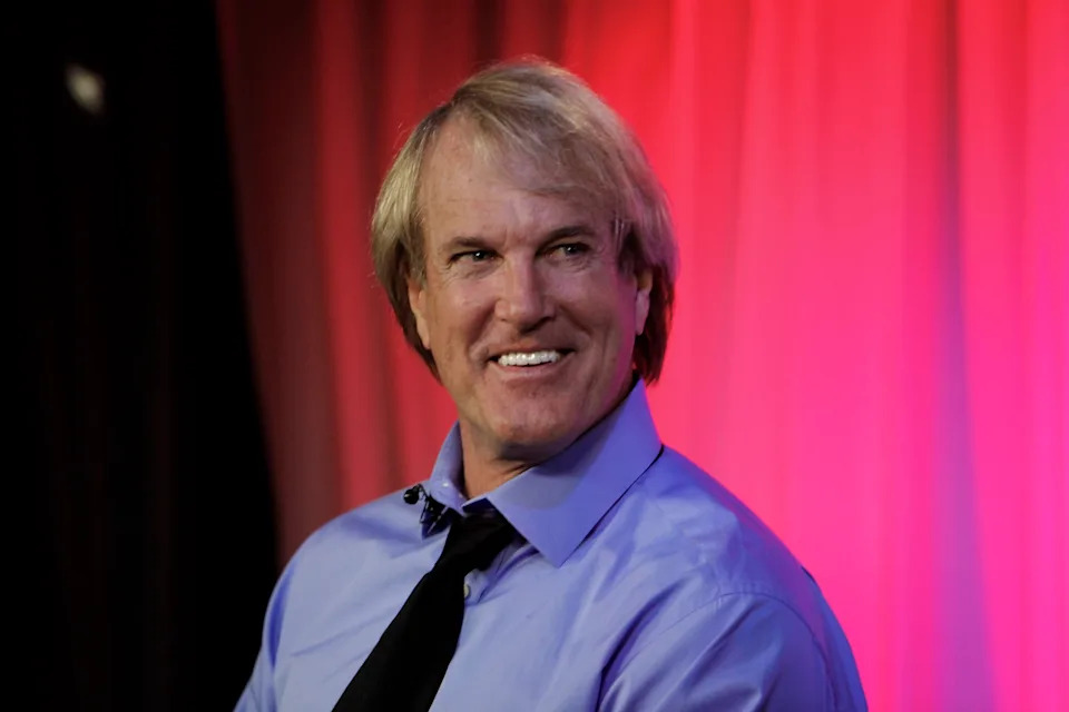 John Tesh performing at the keyboard, creator of Roundball Rock and NBA theme song