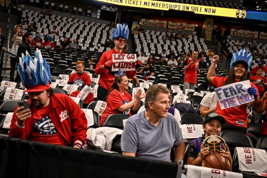 David Adelman during a Denver Nuggets game - David Adelman in Denver Nuggets Playoff Action