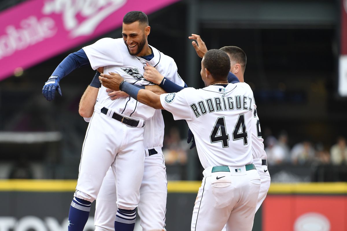 Abraham Toro celebrating after a Red Sox game