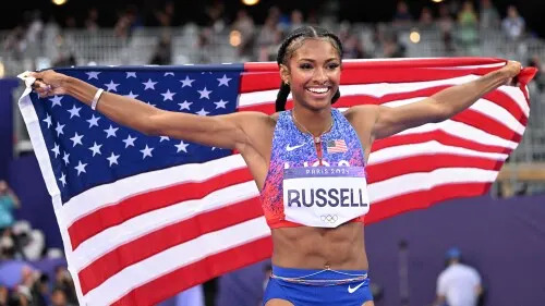 Grand Slam Track Miami athletes in action