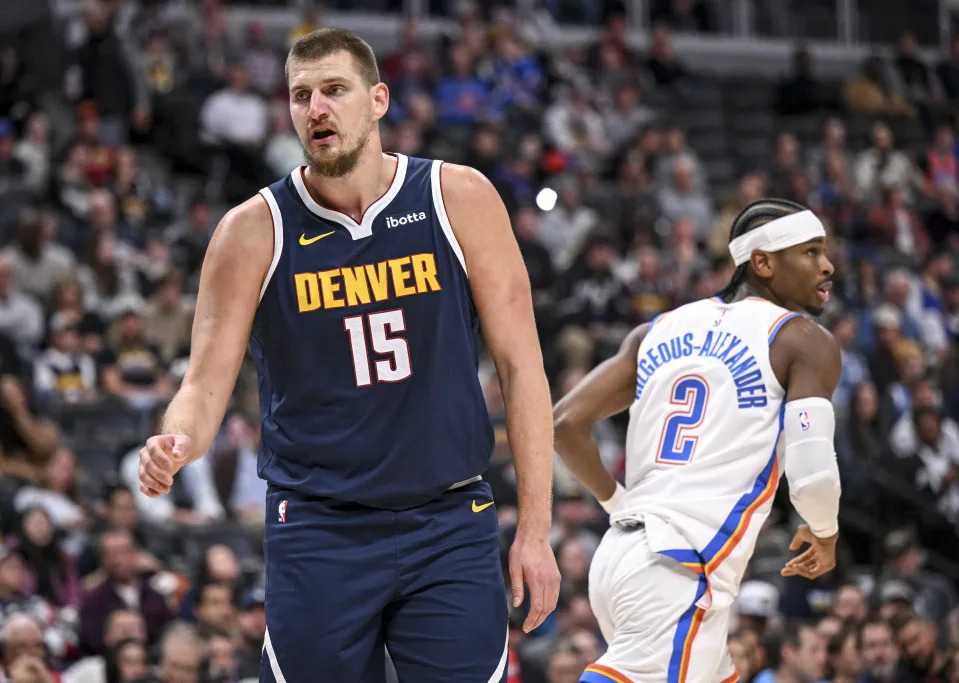 Nikola Jokic in action during the NBA Playoffs