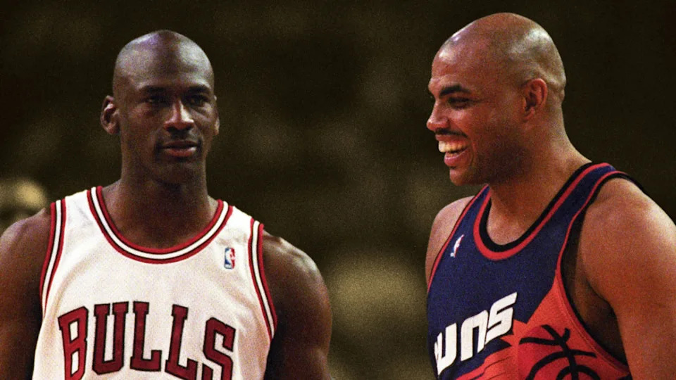 Charles Barkley and Michael Jordan during the 1993 NBA Finals