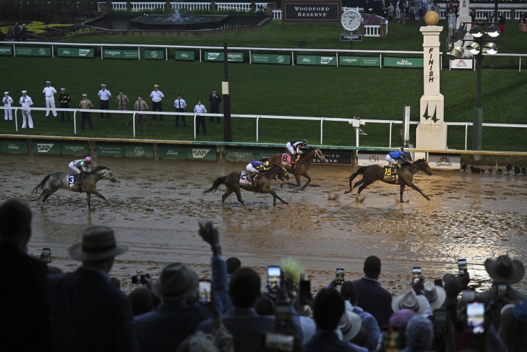 Sovereignty winning the 2025 Kentucky Derby at Churchill Downs