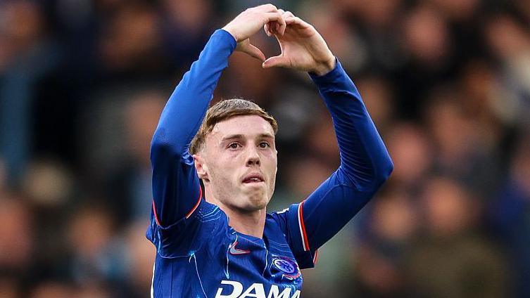 Cole Palmer celebrates Chelsea's crucial win in the Premier League