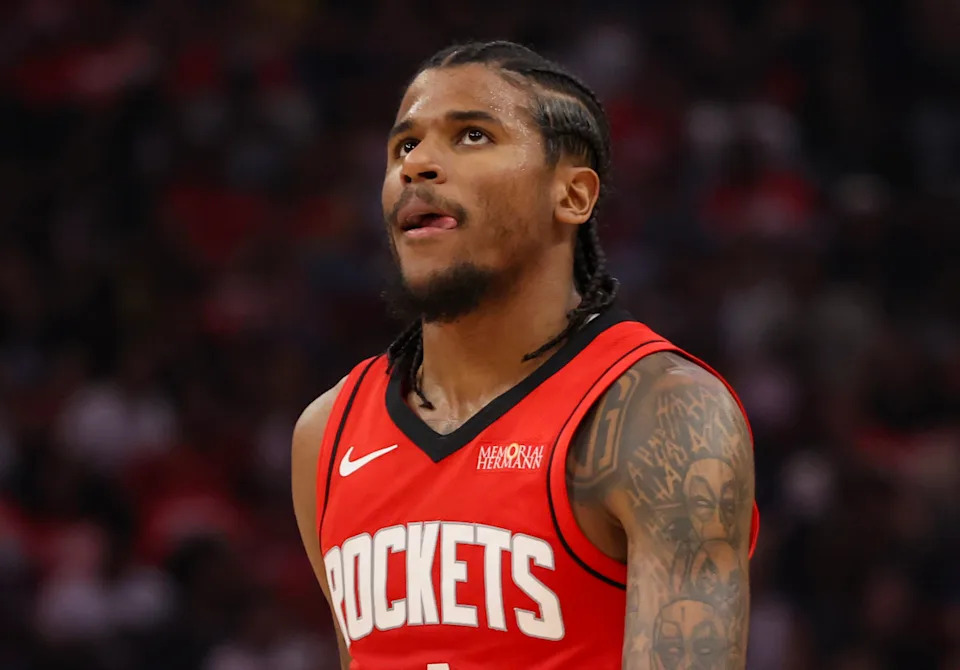 Jalen Green during Houston Rockets playoff game