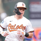 Jackson Holliday celebrates home run for Baltimore Orioles