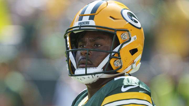 Jordan Love prepares for a play as Packers quarterback