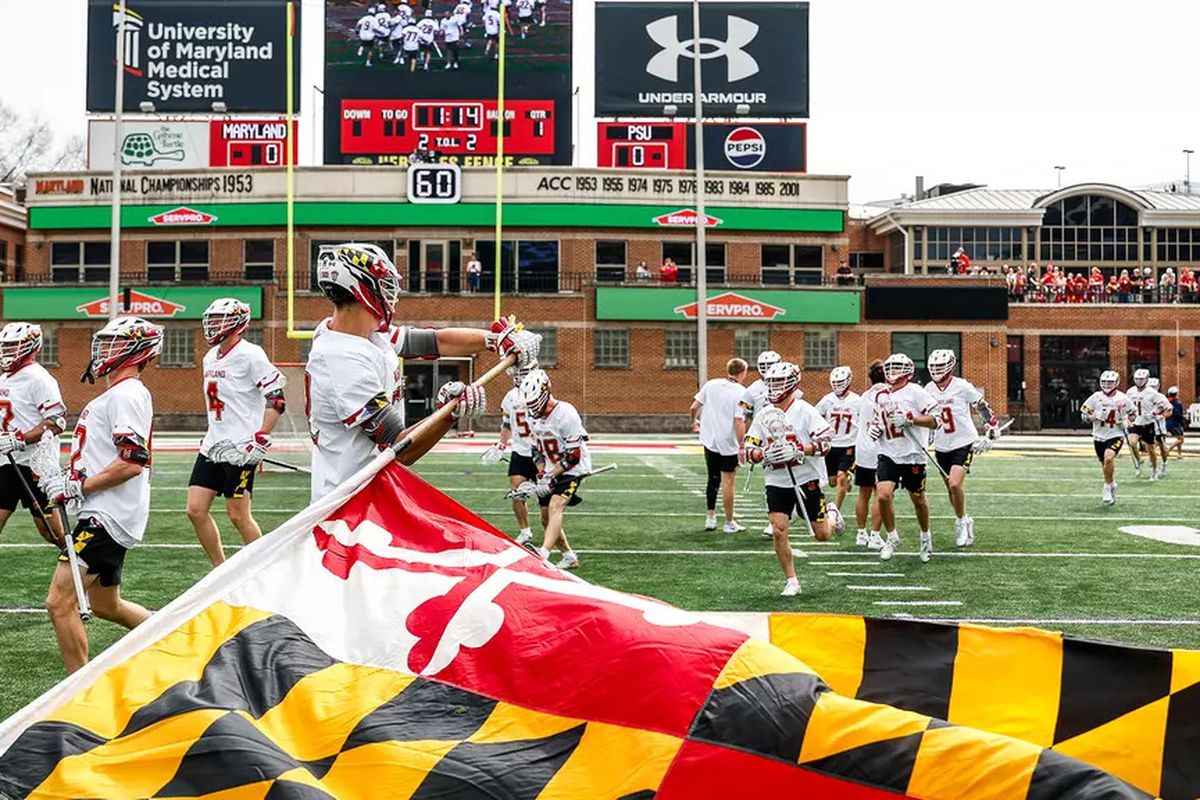 Players competing in the NCAA lacrosse tournament