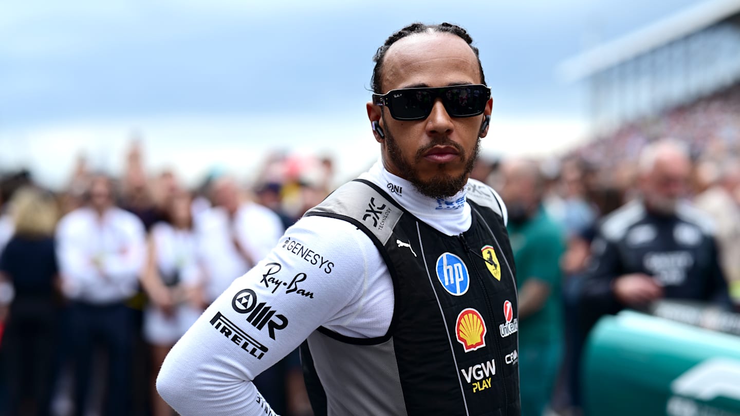 Lewis Hamilton and Ferrari during the Miami GP
