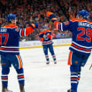 Winnepeg Jets players in action during a tense playoff game