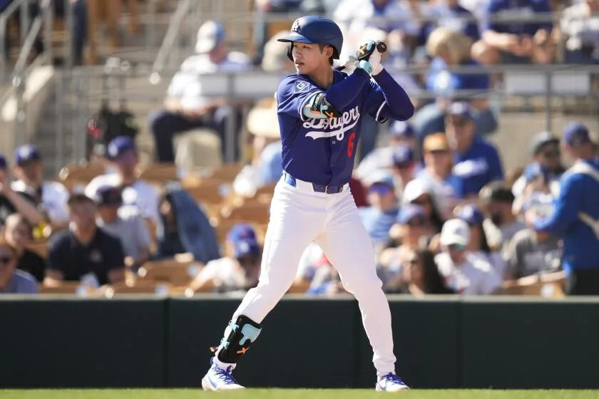 Hyeseong Kim celebrates his MLB debut with the Dodgers