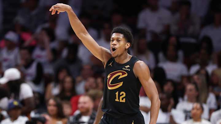 DeAndre Hunter in action for the Cavaliers during the NBA playoffs