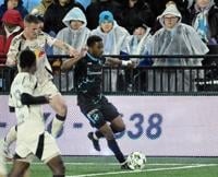 A packed soccer stadium during NY Red Bulls vs Colorado Springs Switchbacks FC match