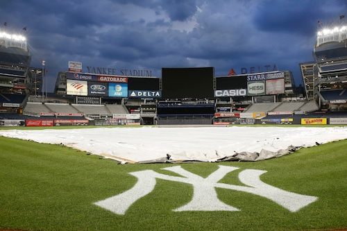A vibrant moment from the Padres Yankees game at Yankee Stadium