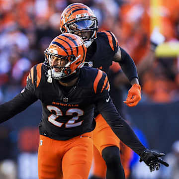 Bengals players celebrate a touchdown, as discussed in CBS Sports' analysis of the 2025 offseason