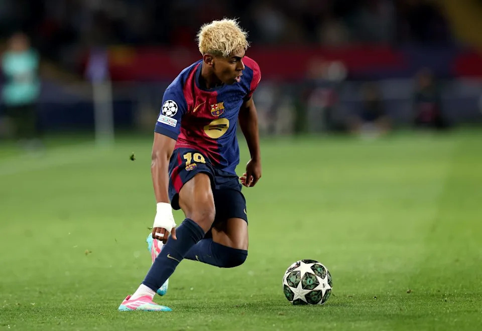 FCB star celebrates during Champions League semifinal