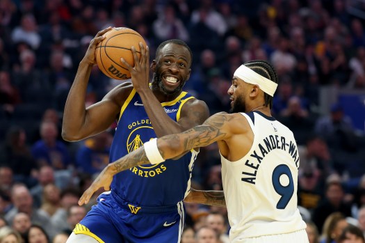 Mike Conley Jr. directs the Timberwolves' offense during a playoff game
