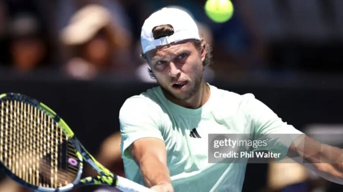Tallon Griekspoor focused during a Roma Masters match