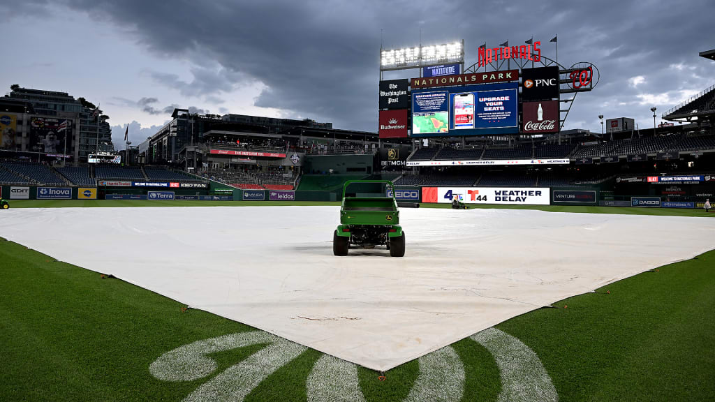 Guardians game today: Cleveland players on the field before the doubleheader at Nationals Park