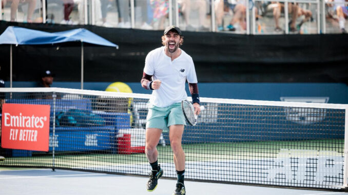 Jordan Thompson in action at the ATP Rome Masters