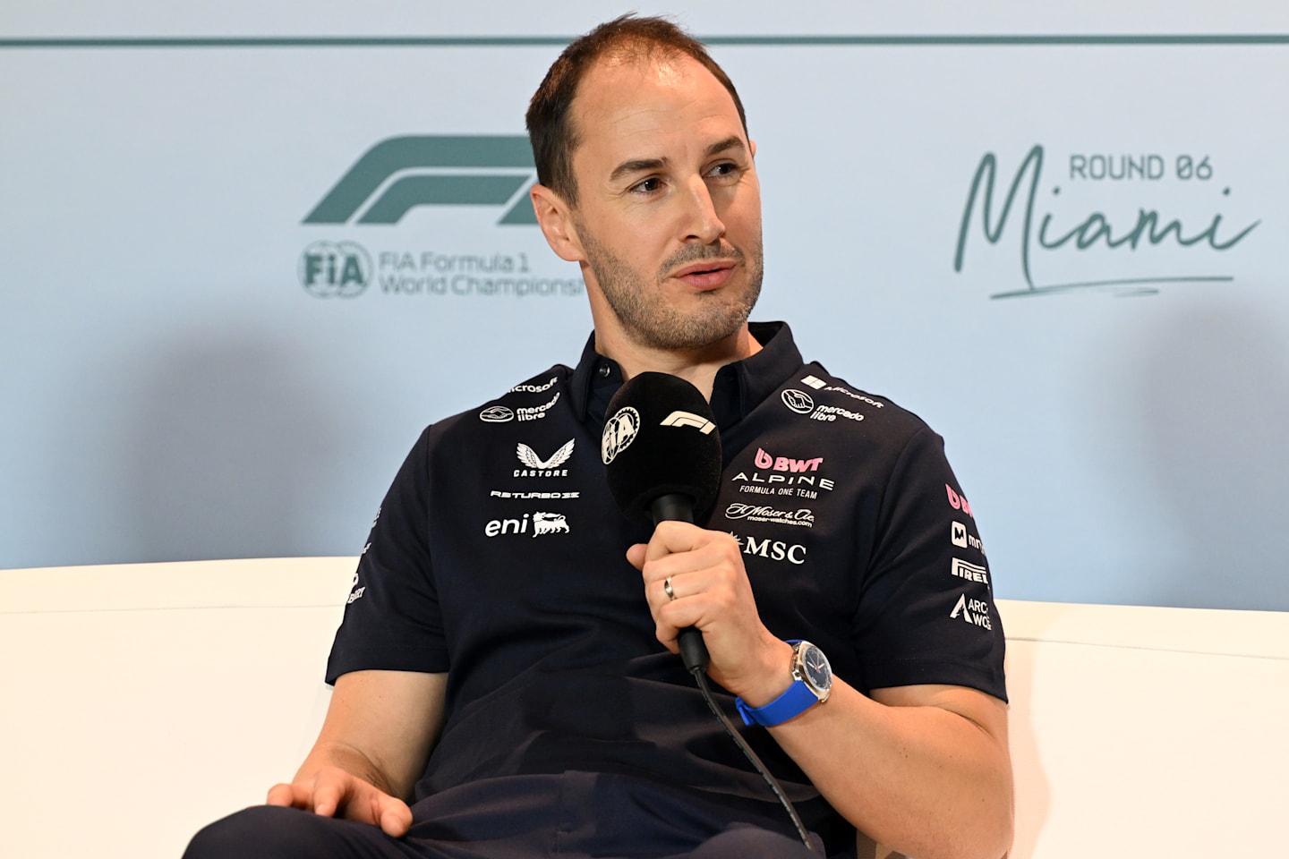 Franco Colapinto celebrates his promotion to the Alpine F1 team
