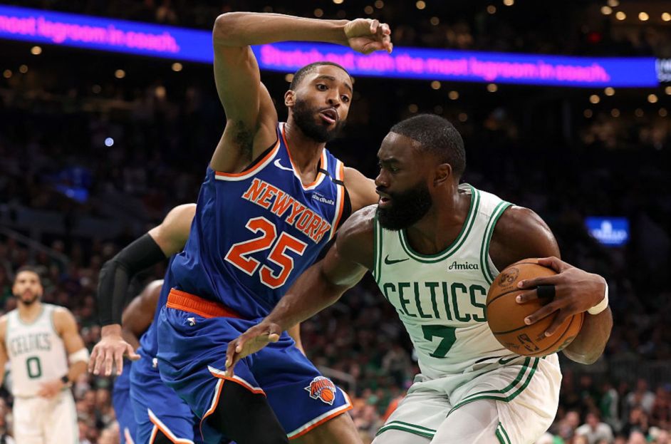 NYK battle the Celtics in the NBA Playoffs 2025