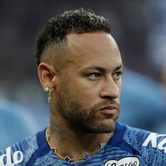 Neymar entrenando en el Santos FC