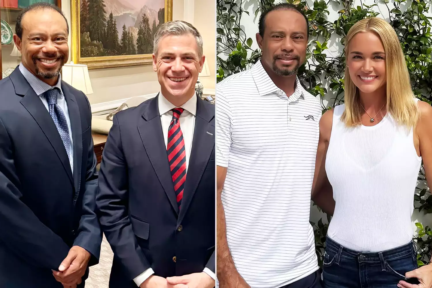 Vanessa Trump and Tiger Woods attending the White House event