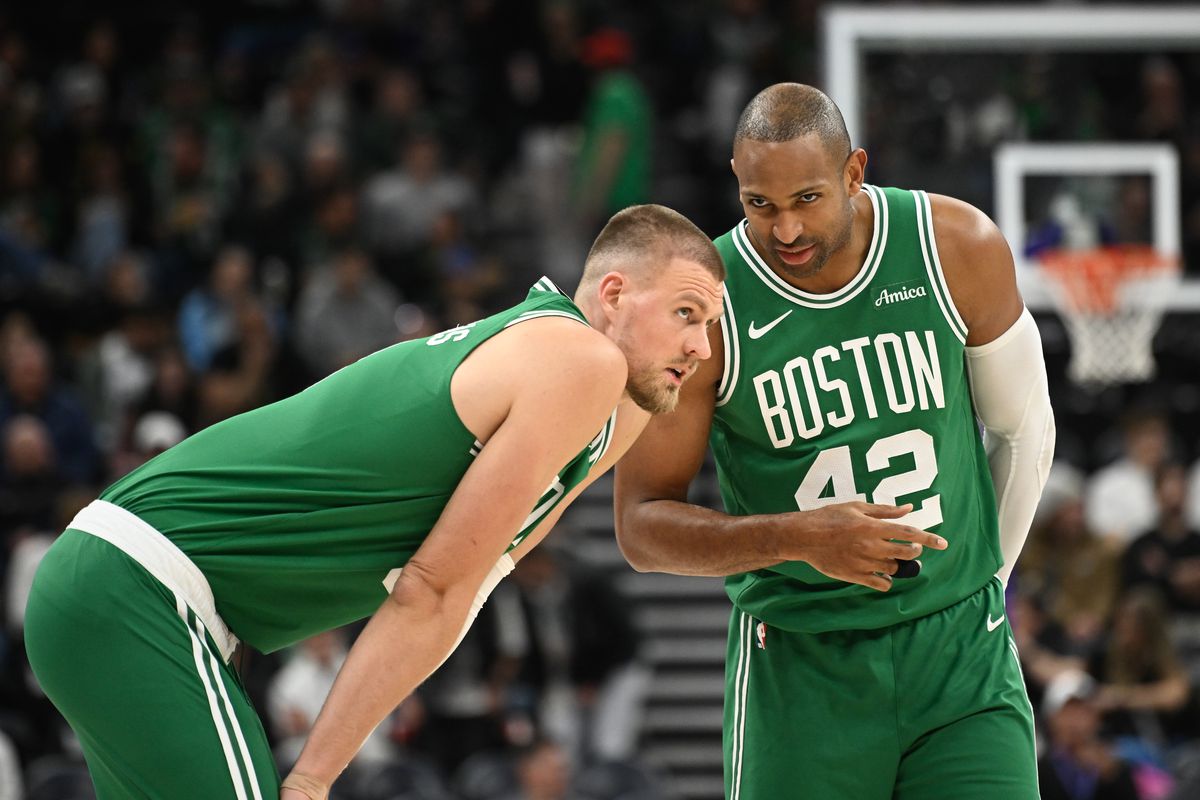 Veteran Al Horford on the court during a Celtics playoff game
