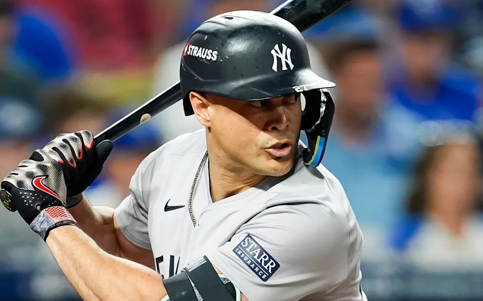 Yankees player preparing for a game at Yankee Stadium