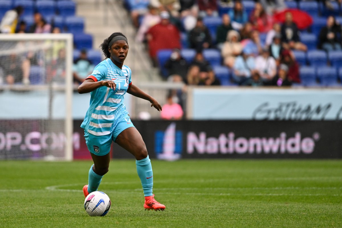 Washington Spirit players during a match against Chicago Stars