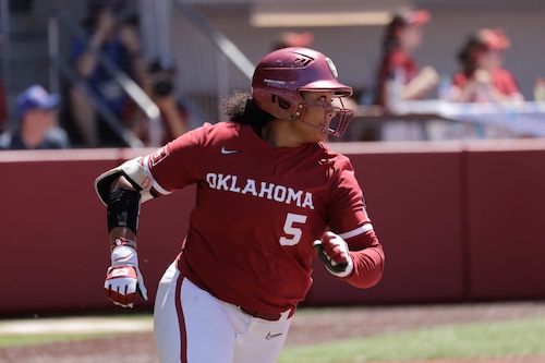 Arkansas softball team in action at the SEC Tournament