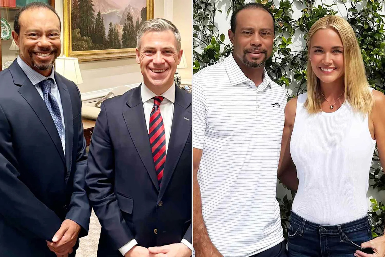 Vanessa Trump and Tiger Woods at a public event