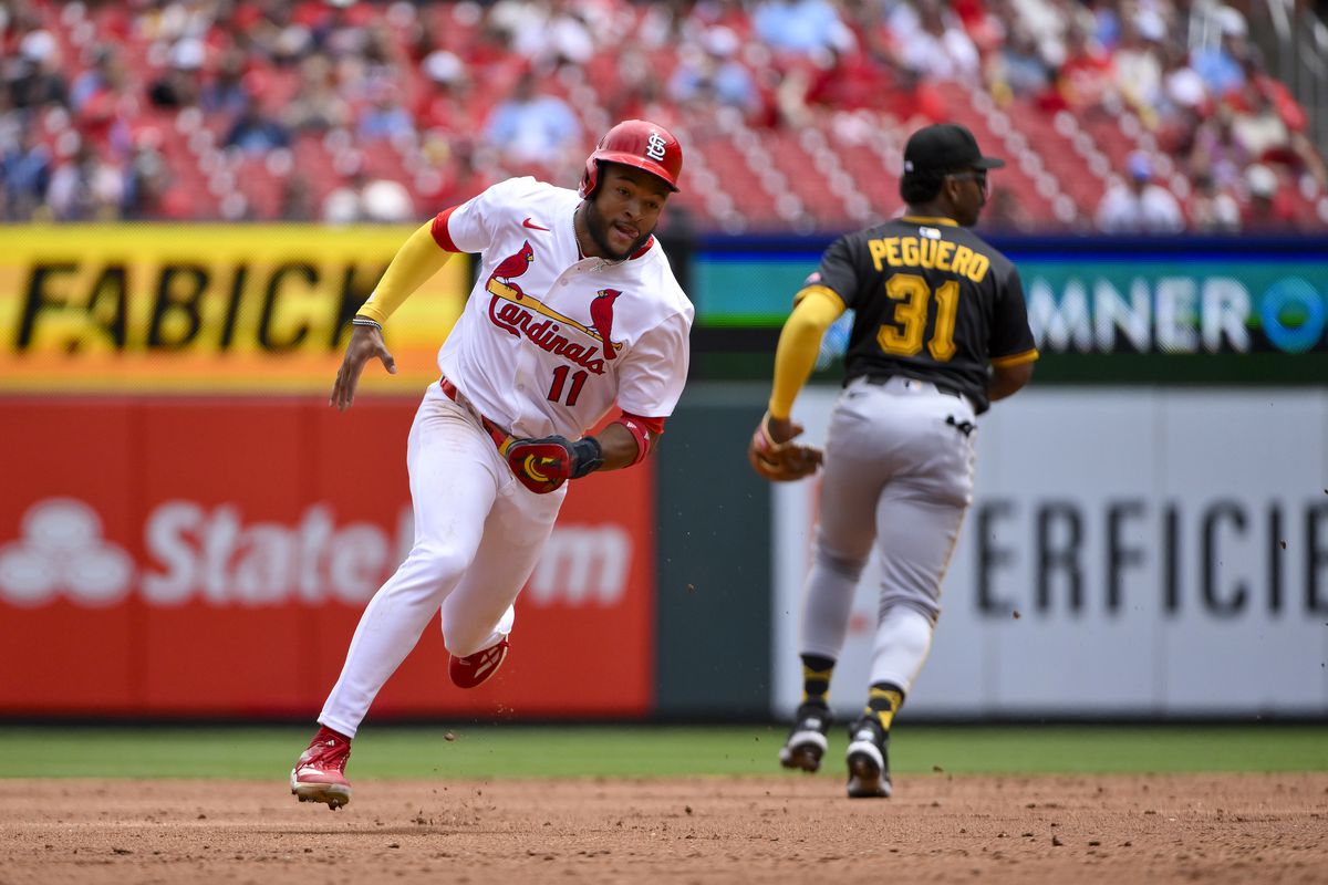 Cardinals players celebrating the 5-0 victory after the Cardinals game today
