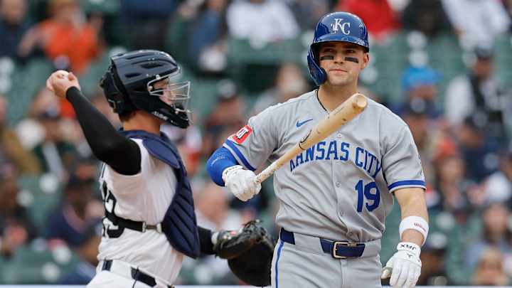 Cavan Biggio at bat for the Kansas City Royals in 2025