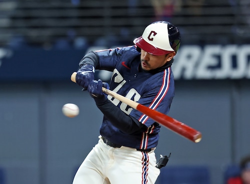Guardians Game action at Progressive Field
