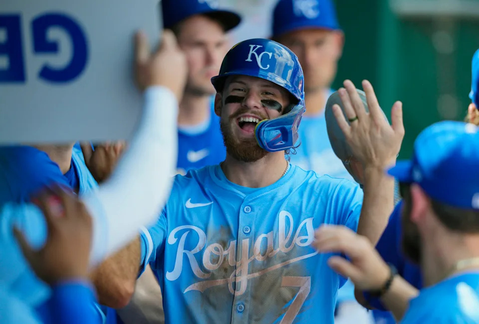 Michael Lorenzen pitching for the Kansas City Royals in the 2025 MLB season