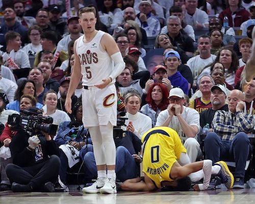 Indiana Pacers in action during Game 3 of the NBA Eastern Conference semifinals at Gainbridge Fieldhouse