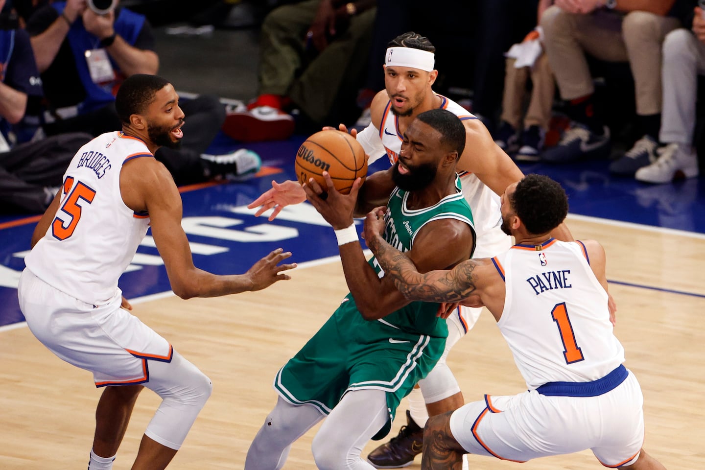 NYKnicks battle the Celtics in a high-stakes playoff game at Madison Square Garden