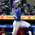 Byron Buxton swings for a home run in a recent game