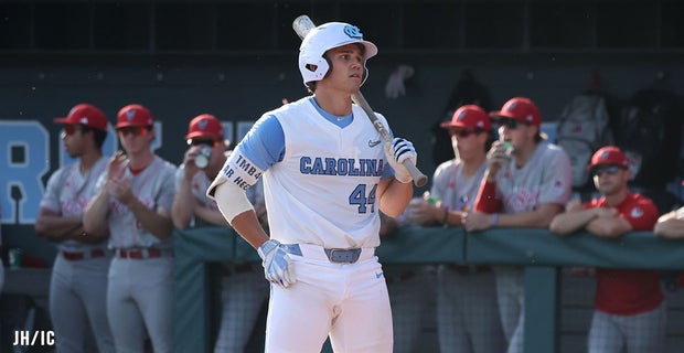 UNC baseball players in action at Boshamer Stadium